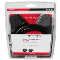 Vivanco 47001 cable EUROCONECTOR 1,5 m SCART (21-pin) Negro