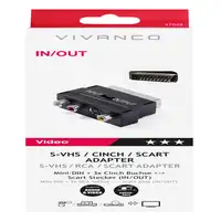 Vivanco 47/41 04 Mini DIN + 3x RCA SCART (21-pin) Negro