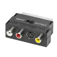 Vivanco 47/41 04 Mini DIN + 3x RCA SCART (21-pin) Negro