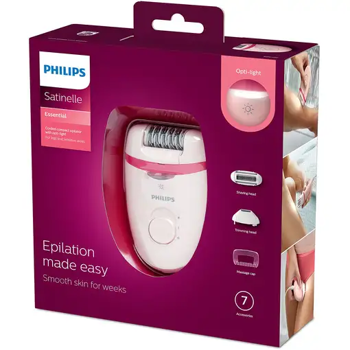 Philips Satinelle Essential BRE285/00 Depiladora con cable compacta