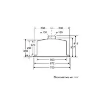 Balay 3BF277EX campana Encastrada Acero inoxidable 730 m³/h