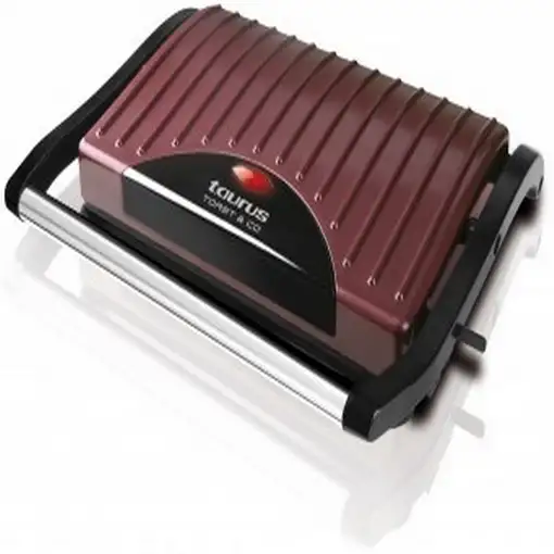 Taurus Toast & Go sandwichera 700 W Negro, Burdeos