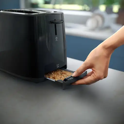 Philips Daily Collection HD2581/90 Tostadora: 2 rebanadas, ranura ancha, negro