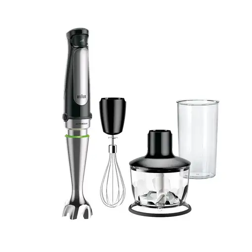 Braun MQ 7035X 0,6 L Batidora de inmersión 1000 W Negro, Acero satinado