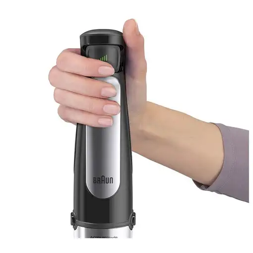 Braun MQ 7035X 0,6 L Batidora de inmersión 1000 W Negro, Acero satinado