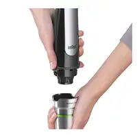 Braun MQ 7035X 0,6 L Batidora de inmersión 1000 W Negro, Acero satinado