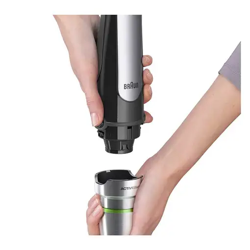 Braun MQ 7035X 0,6 L Batidora de inmersión 1000 W Negro, Acero satinado