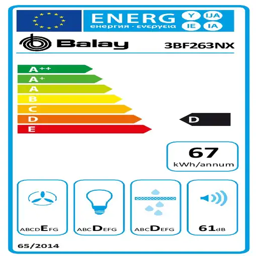 Balay 3BF263NX campana Encastrada Antracita 300 m³/h