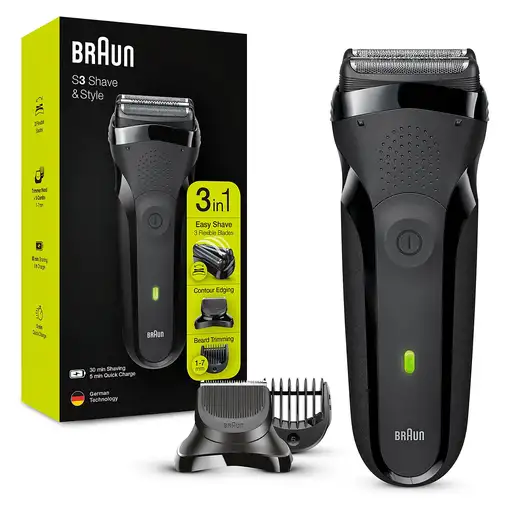 Braun Series 3 81702942 afeitadora Máquina de afeitar de láminas Recortadora Negro