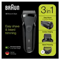 Braun Series 3 81702942 afeitadora Máquina de afeitar de láminas Recortadora Negro
