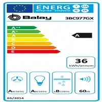 Balay 3BC977GX campana De pared Acero inoxidable 671 m³/h