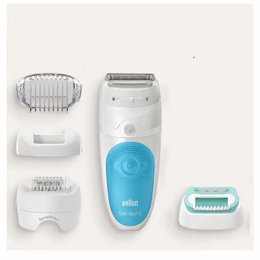 Braun Silk-épil 5 81706331 depiladora 28 pinzas Blanco, Turquesa