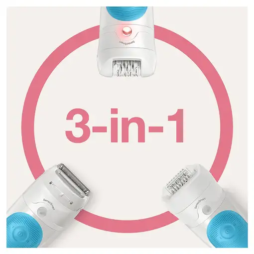 Braun Silk-épil 5 81706331 depiladora 28 pinzas Blanco, Turquesa