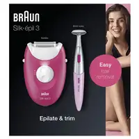 Braun Silk-épil 3 81711457 depiladora 20 pinzas Rosa, Blanco