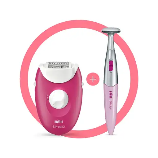 Braun Silk-épil 3 81711457 depiladora 20 pinzas Rosa, Blanco