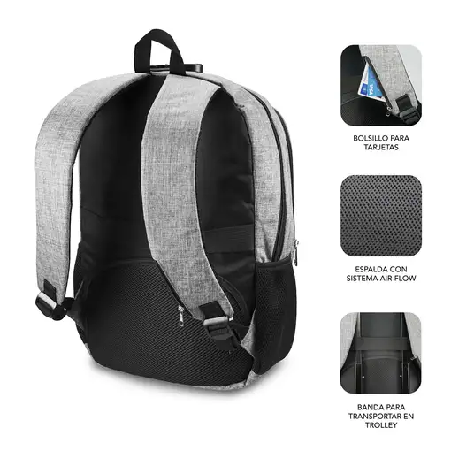 Mochila Para Portátil Urban Lock 16\  Gris