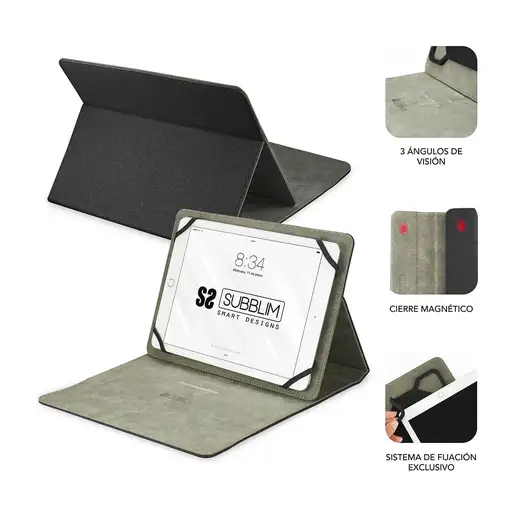 Funda Universal Para Tablets Clever Stand Tablet Case 9.6\11\  Negro