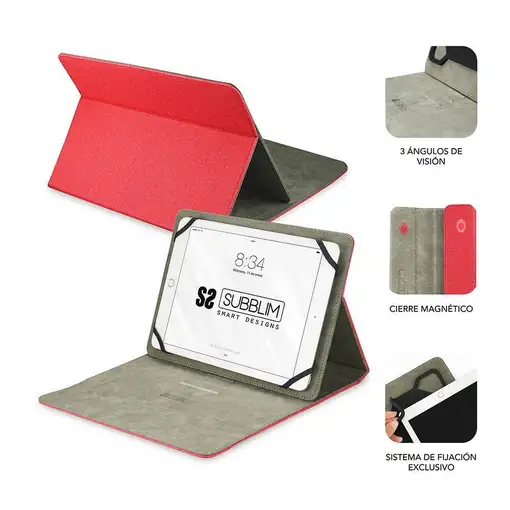 Funda Universal Para Tablets Clever Stand Tablet Case 9.6\11\  Rojo
