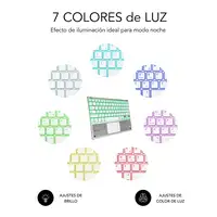 Teclado Retroiluminado Bluetooth Smart Para Tablet O Ipad  Blanco Plata