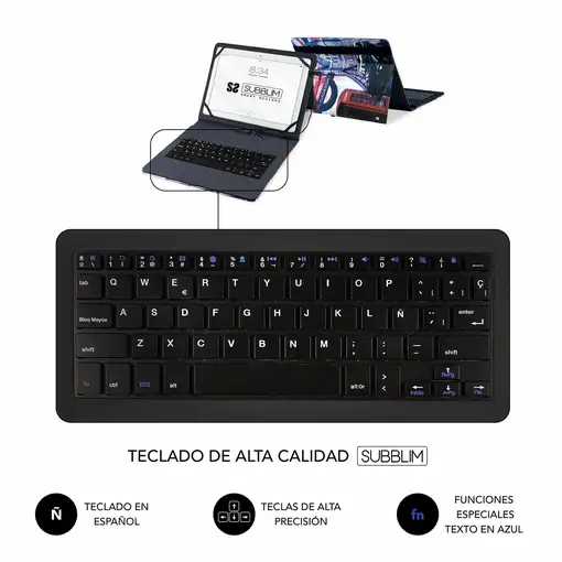 Funda Con Teclado Usb Keytab Pro Usb 9.6\ – 11\ England