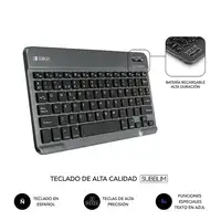 Funda para Tablet Con Teclado Bluetooth Keytab Pro Bluetooth 9.6\a 10.8\  Gris