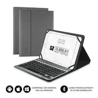 Funda para Tablet Con Teclado Bluetooth Keytab Pro Bluetooth 9.6\a 10.8\  Gris