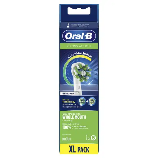 Oral-B CrossAction 80339345 cepillo de cabello 6 pieza(s) Azul, Verde, Blanco