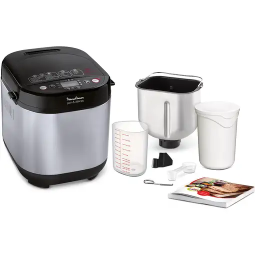 Moulinex OW240E panificadora 720 W Negro, Acero inoxidable
