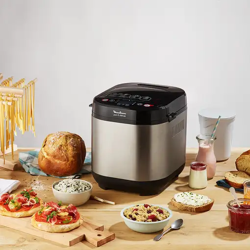 Moulinex OW240E panificadora 720 W Negro, Acero inoxidable