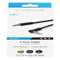 Vivanco 46/10 15WG cable de audio 1,5 m 3,5mm Negro