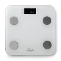 JATA HBAS1501 báscula de baño Rectángulo Gris, Blanco Báscula personal electrónica
