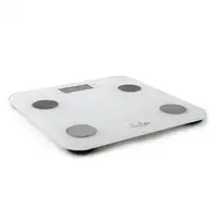 JATA HBAS1501 báscula de baño Rectángulo Gris, Blanco Báscula personal electrónica