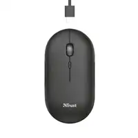 Trust Puck ratón Oficina Ambidextro RF Wireless + Bluetooth Óptico 1600 DPI