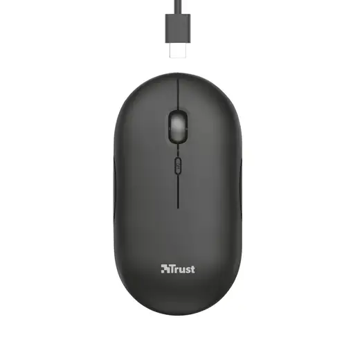 Trust Puck ratón Oficina Ambidextro RF Wireless + Bluetooth Óptico 1600 DPI
