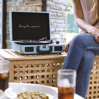 Tocadiscos Bluetooth VC400 PRIXTON Reproductor y Convertidor de Vinilos - Azul