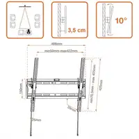 Metronic 451064 soporte para TV 139,7 cm (55\) Negro