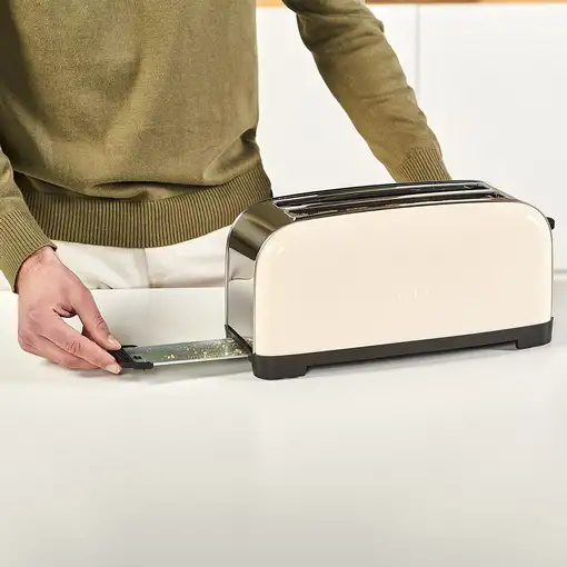 Tostador dos ranuras extralargas, 1400 W, Vintage Cream TAURUS