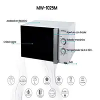 Infiniton MW-1025 M Negro, Blanco Microondas con grill Encimera 25 L 900 W