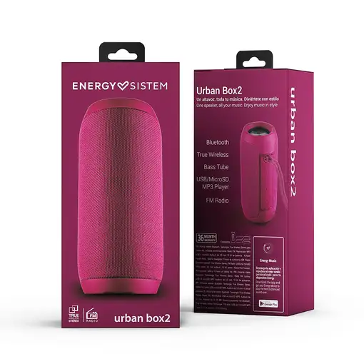 Energy Sistem Urban Box 2 Altavoz portátil estéreo Magenta 10 W
