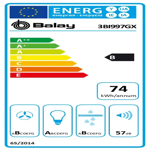 Balay 3BI997GX campana Isla Acero inoxidable 754 m³/h