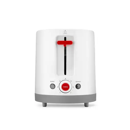 Ufesa TT7375 tostadora 7 2 rebanada(s) 1400 W Gris, Rojo, Blanco