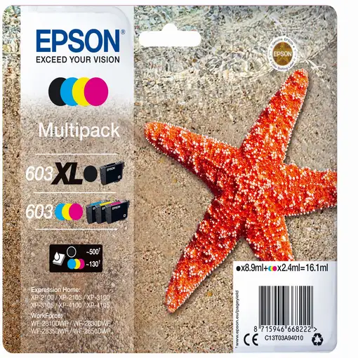 Epson 603 XL cartucho de tinta 1 pieza(s) Original Alto rendimiento (XL) Negro, Ci