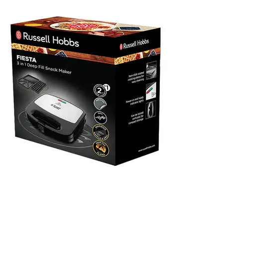 Russell Hobbs Fiesta sandwichera 750 W Negro, Acero inoxidable