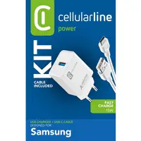 Cellularline Adaptive Fast Charger Kit 15W - USB-C - Samsung