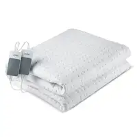 Manta eléctrica 120W 3 temperaturas vellón blanco 140x150 cm S95507300 SOLAC