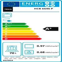 Teka AirFry HCB 6646 P 70 L 2615 W Negro, Acero inoxidable