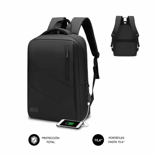 Mochila Para Portátil City 15.6\  Negro