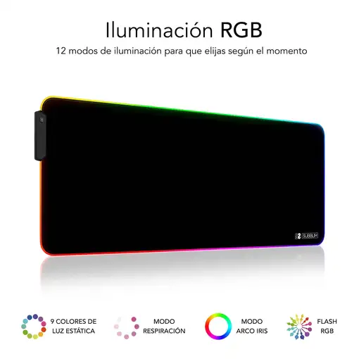 Alfombrilla Ratón Xl Con Luz Led Rgb Premium