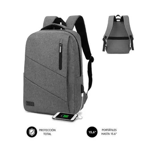Mochila Para Portátil City 15.6\  Gris