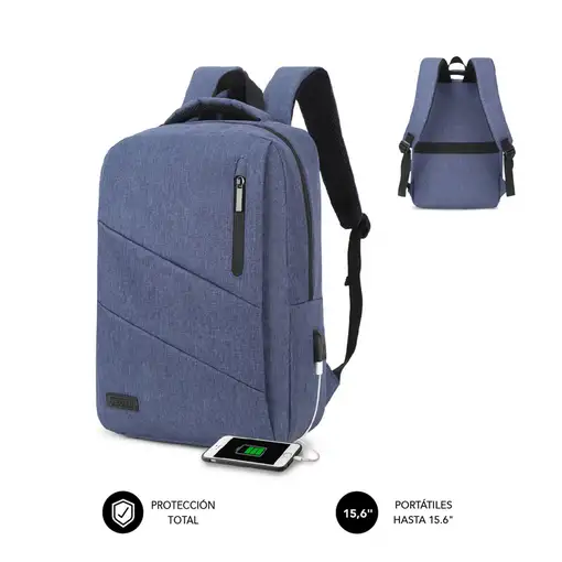 Mochila Para Portátil City 15.6\  Azul